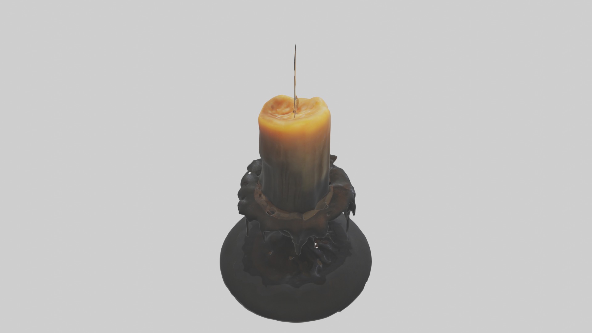 Creepy candle Model Low-poly 3D model_12