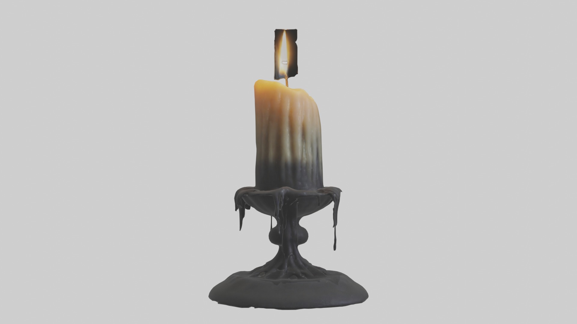 Creepy candle Model Low-poly 3D model_3