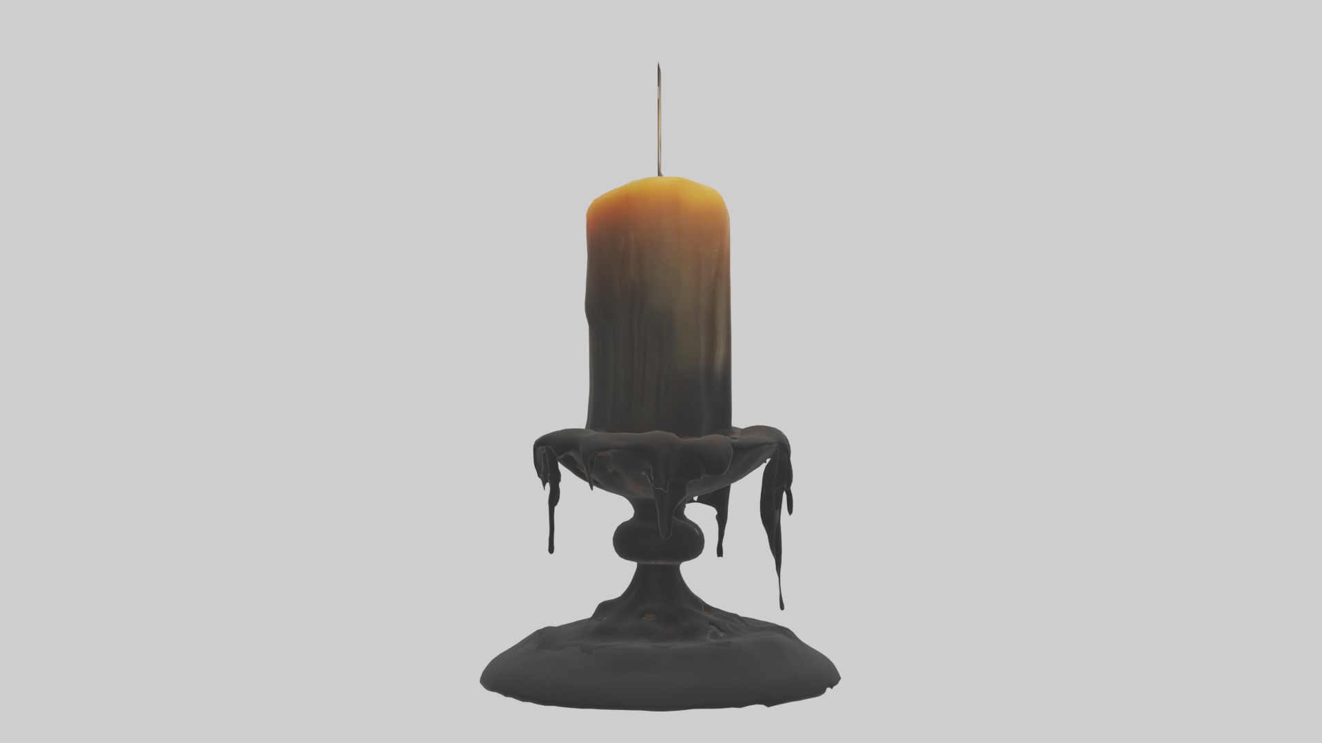 Creepy candle Model Low-poly 3D model_7