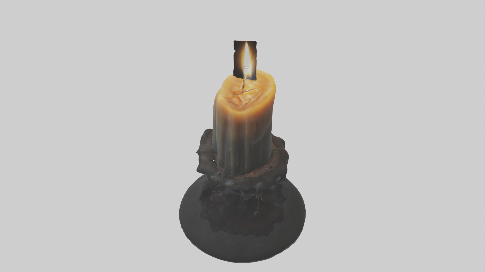 Creepy candle Model Low-poly 3D model_9