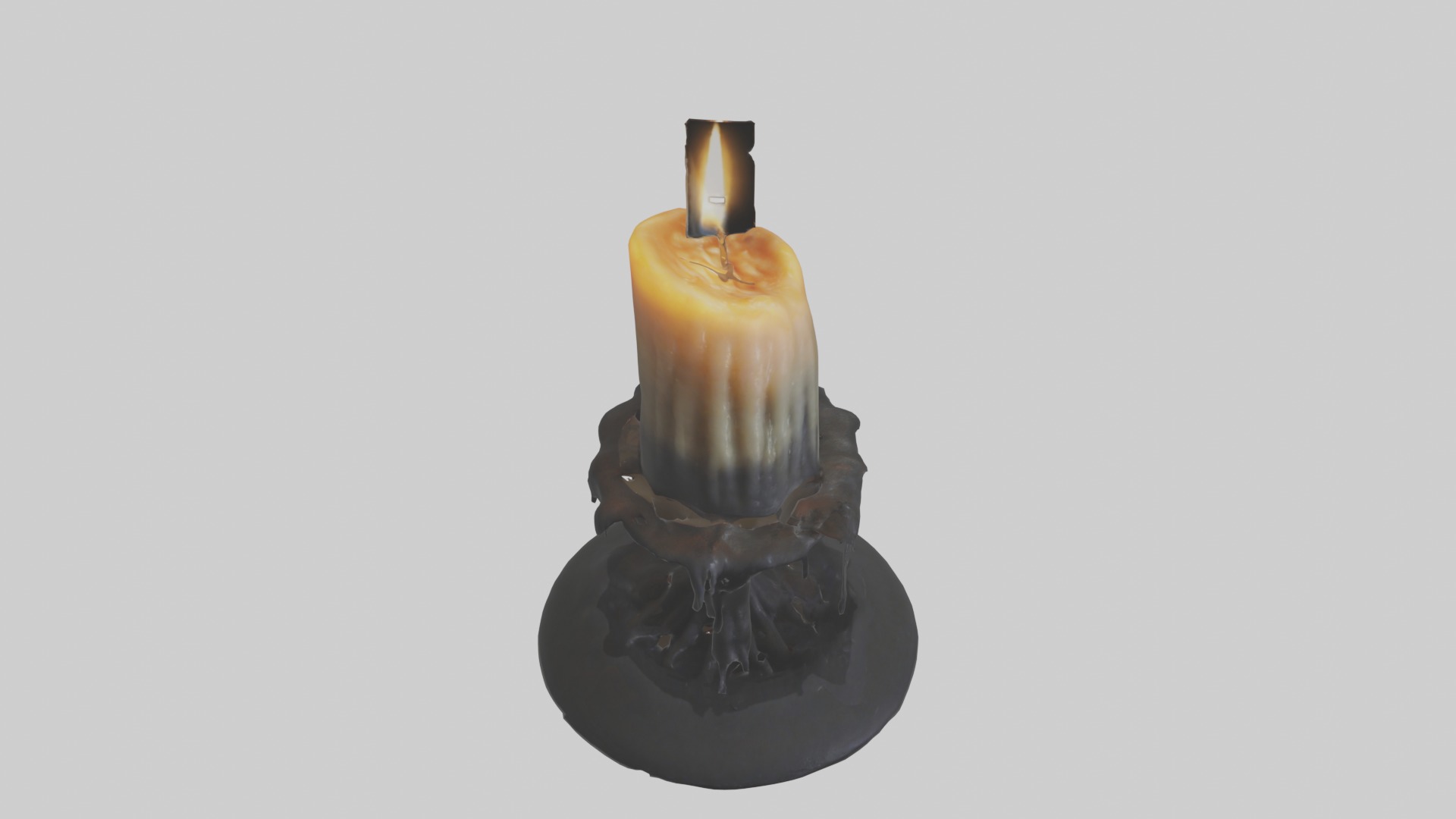 Creepy candle Model Low-poly 3D model_10