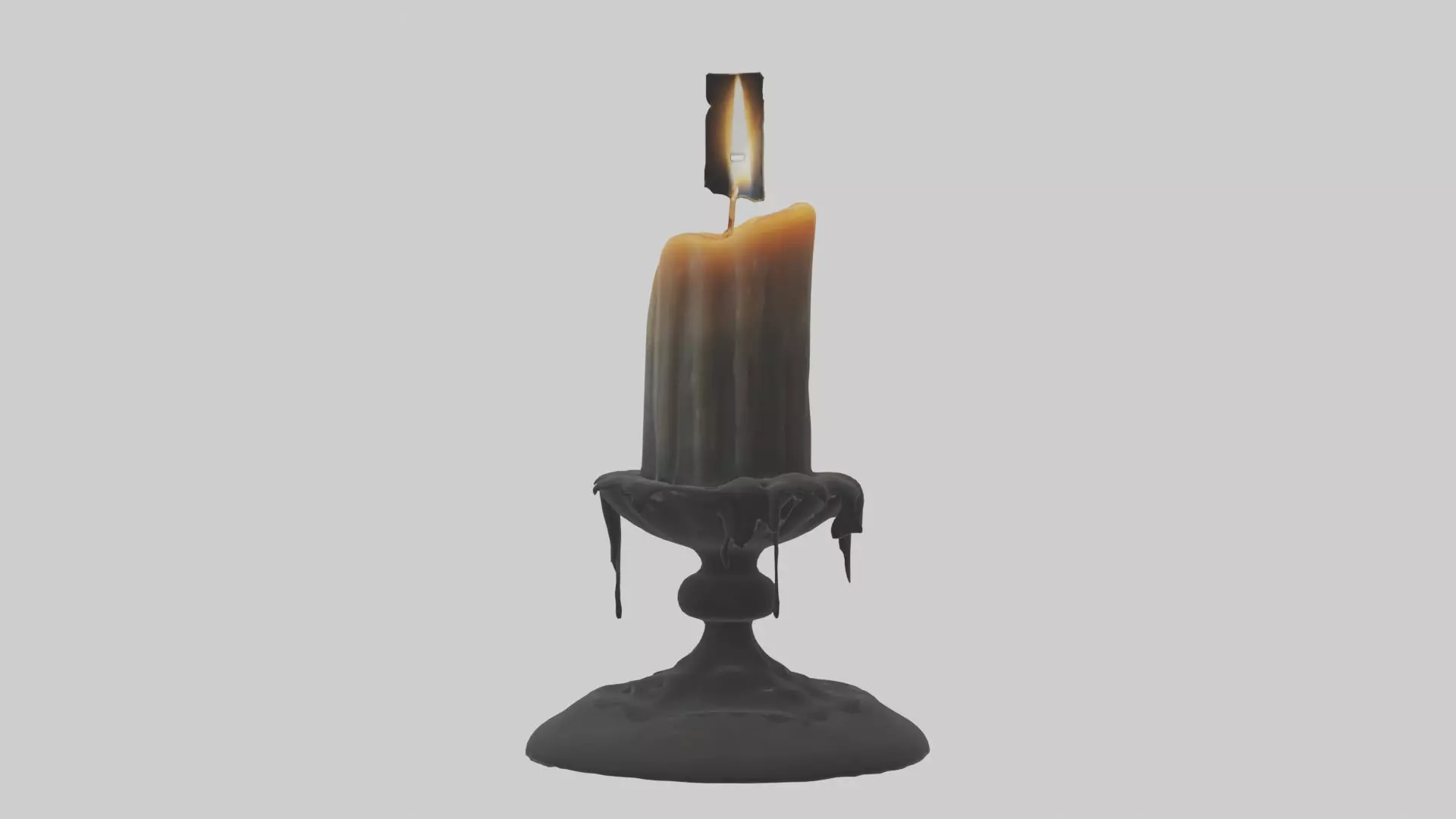 Creepy candle Model Low-poly 3D model_0