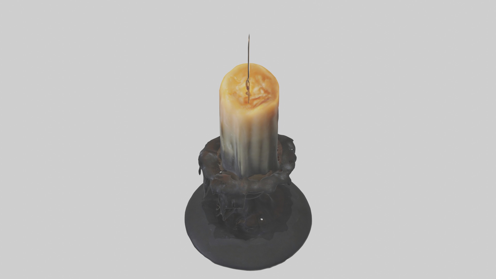 Creepy candle Model Low-poly 3D model_11