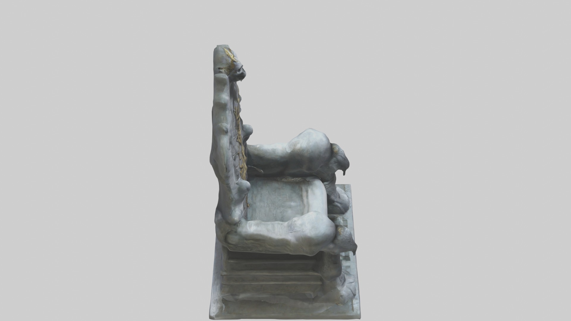 Cool Throne Model 2 PCS Low-poly 3D model_24