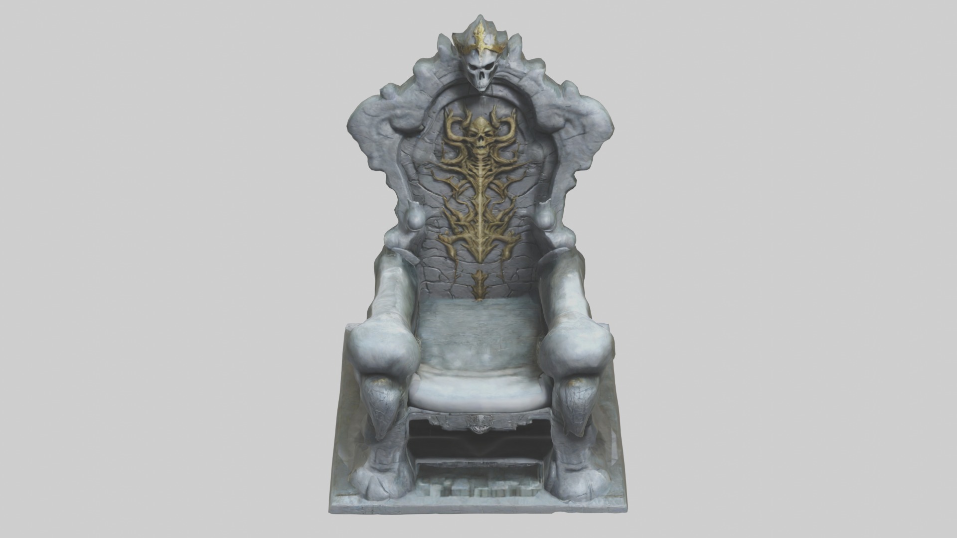 Cool Throne Model 2 PCS Low-poly 3D model_20