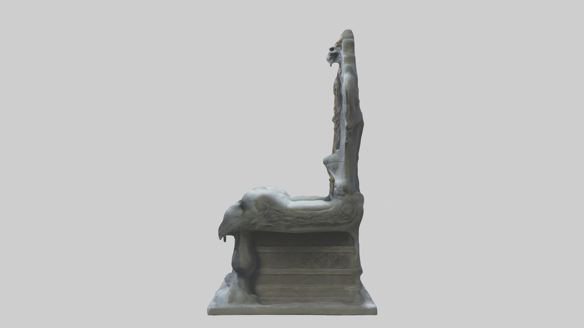 Cool Throne Model 2 PCS Low-poly 3D model_13