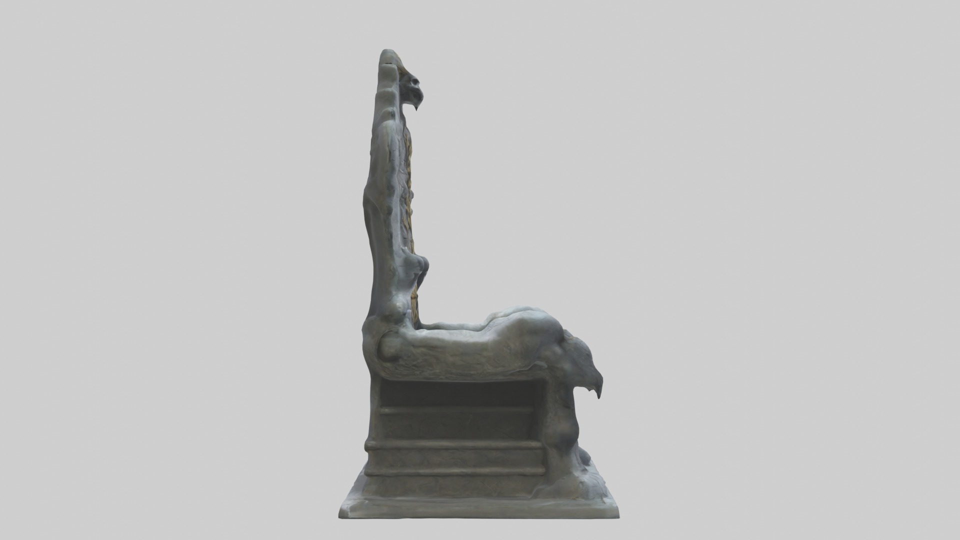 Cool Throne Model 2 PCS Low-poly 3D model_15