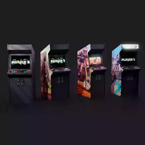 coin-operated arcade game machine 3d asset