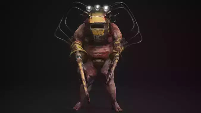 Sci-fi Cyber Victim 6 Low-poly 3D model
