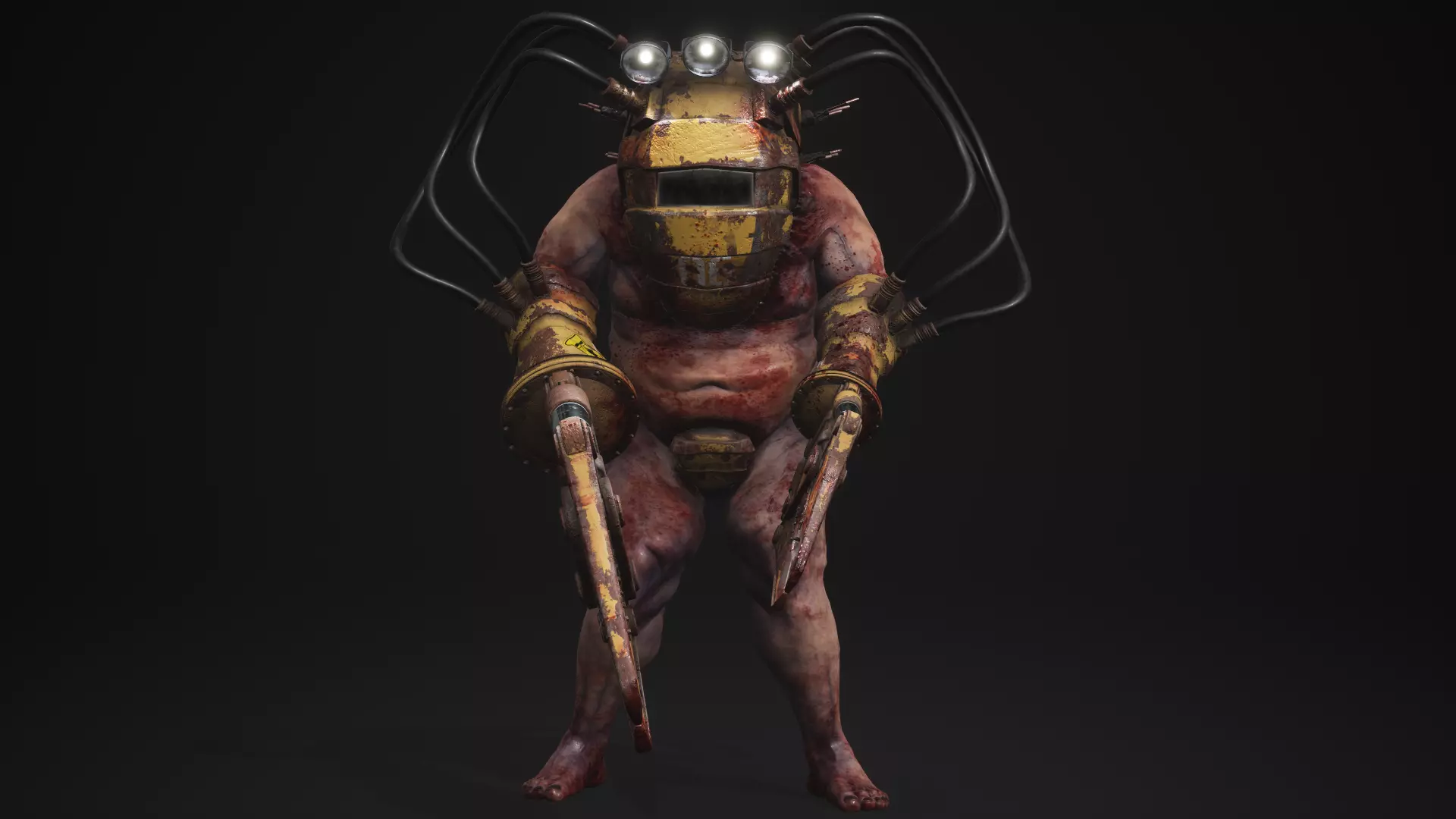 Sci-fi Cyber Victim 6 Low-poly 3D model_0