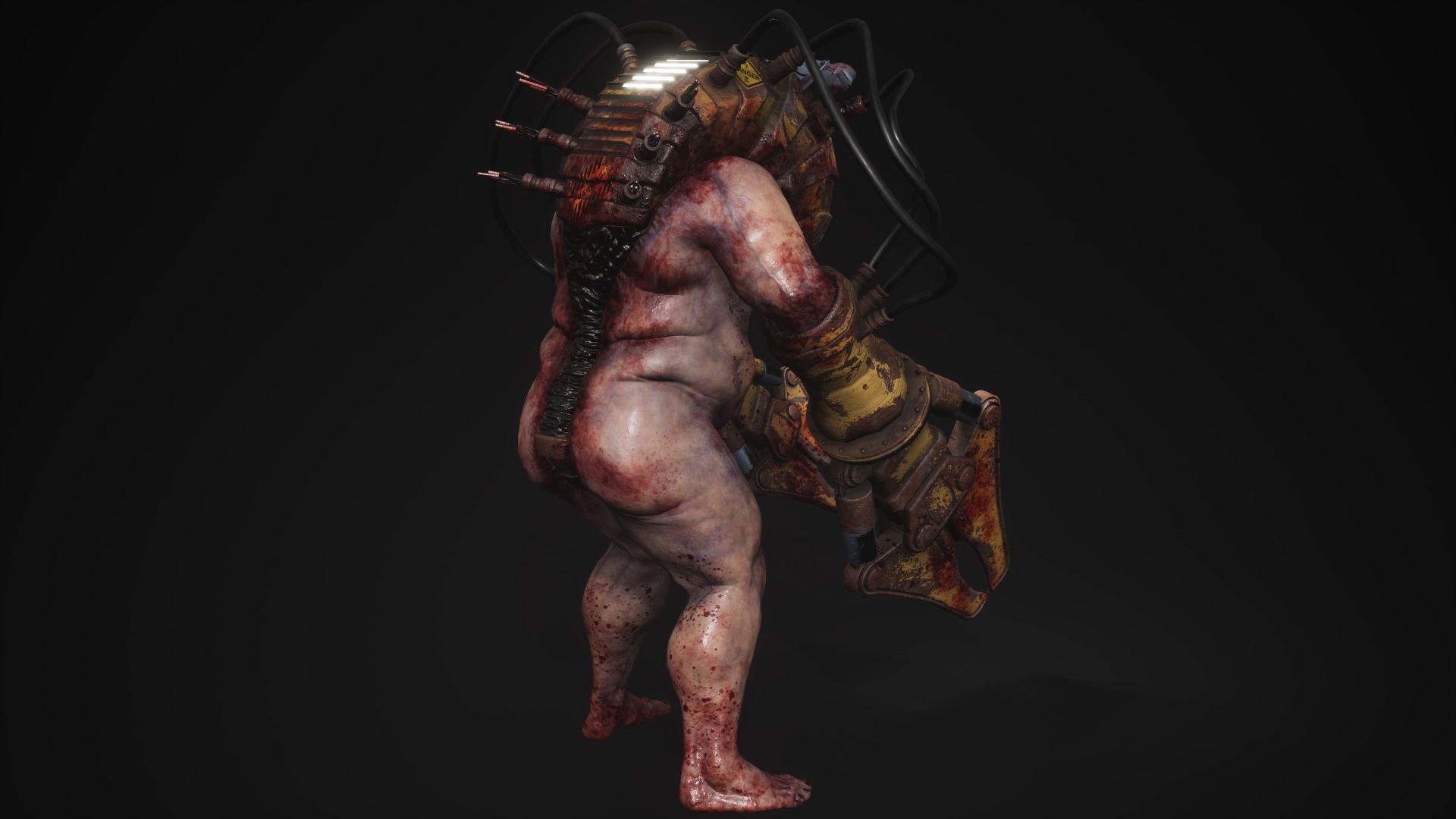 Sci-fi Cyber Victim 6 Low-poly 3D model_7