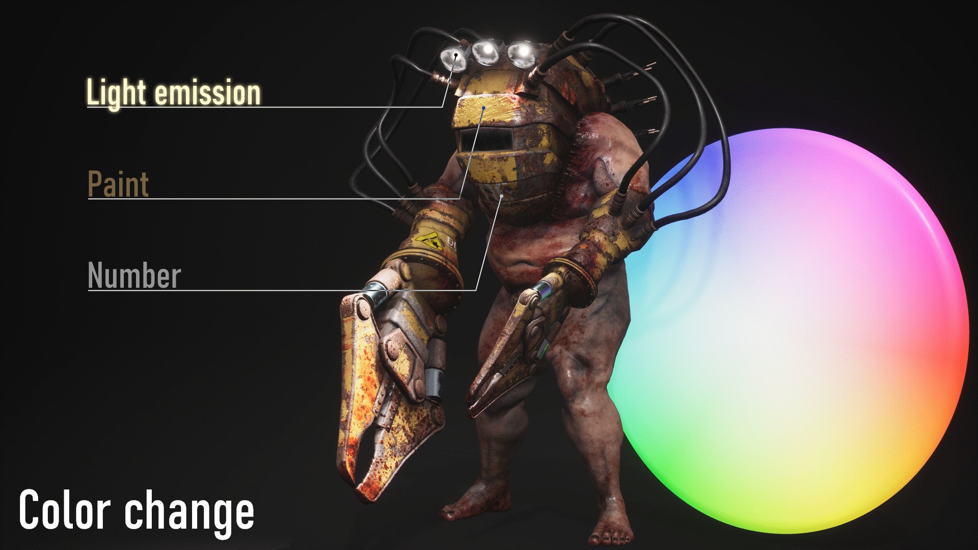 Sci-fi Cyber Victim 6 Low-poly 3D model_23