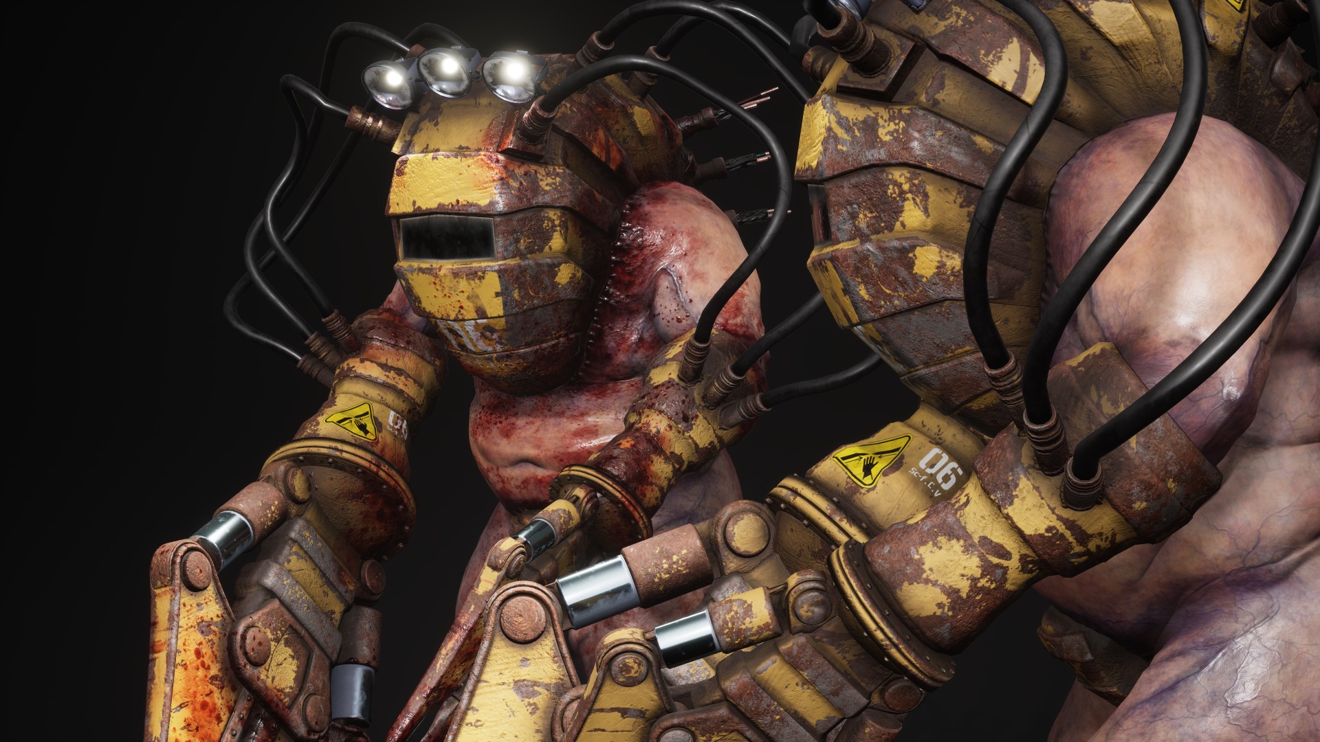 Sci-fi Cyber Victim 6 Low-poly 3D model_21