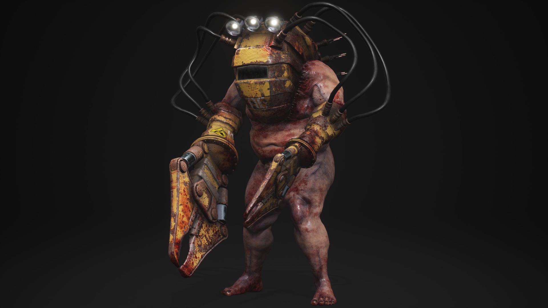 Sci-fi Cyber Victim 6 Low-poly 3D model_2