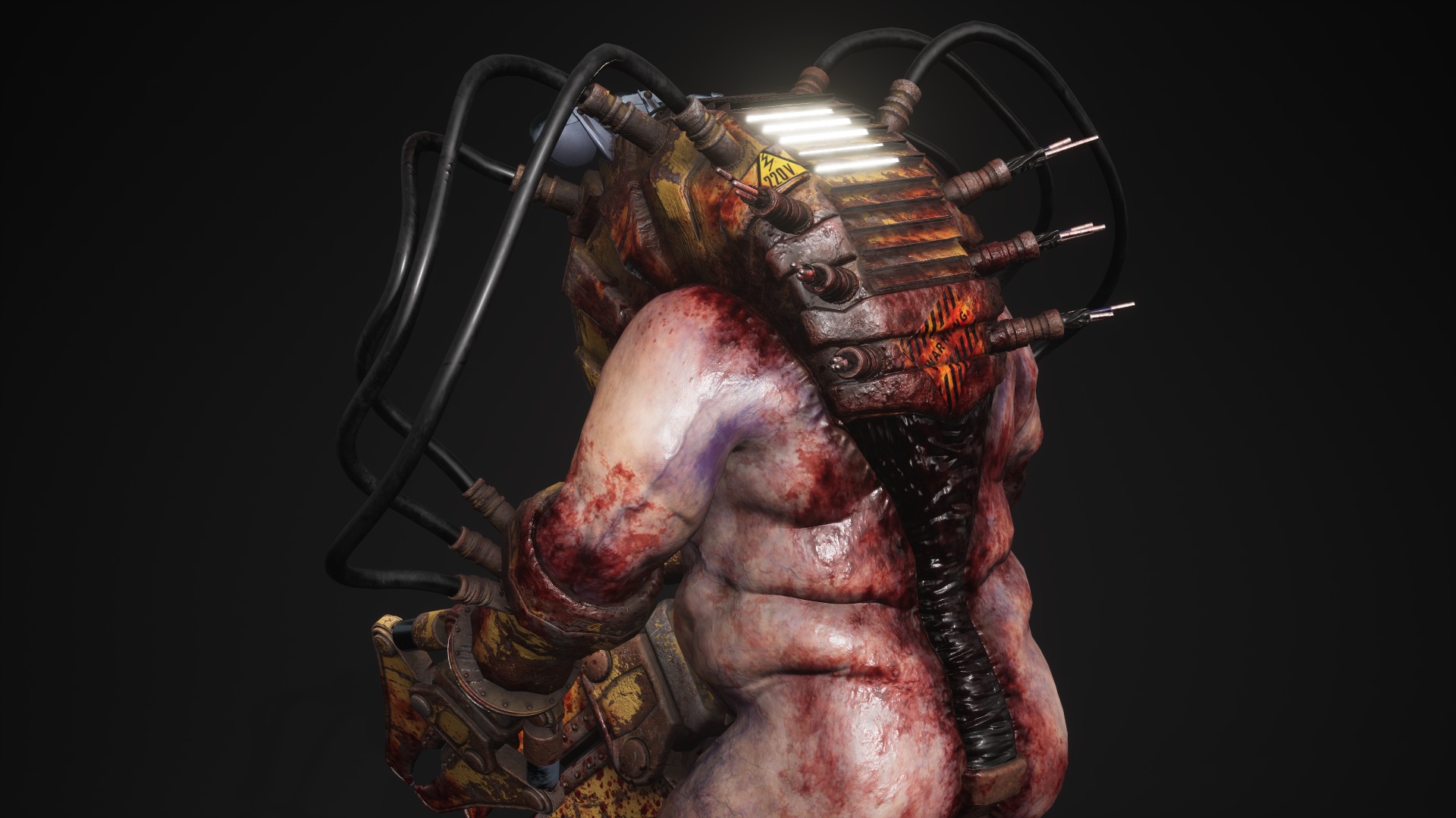 Sci-fi Cyber Victim 6 Low-poly 3D model_10