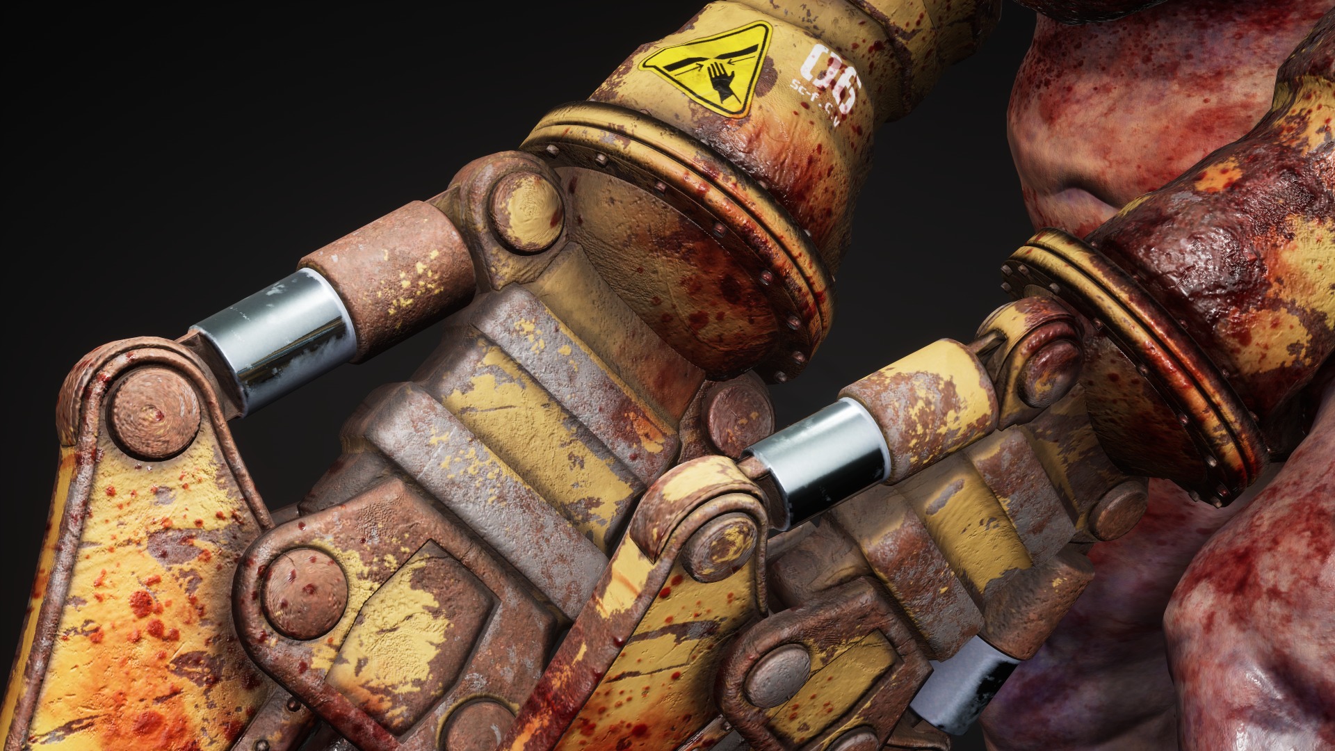 Sci-fi Cyber Victim 6 Low-poly 3D model_19