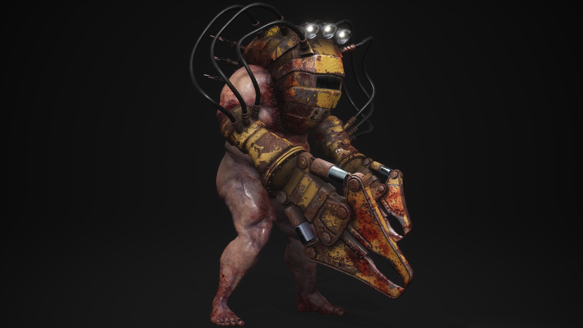 Sci-fi Cyber Victim 6 Low-poly 3D model_6