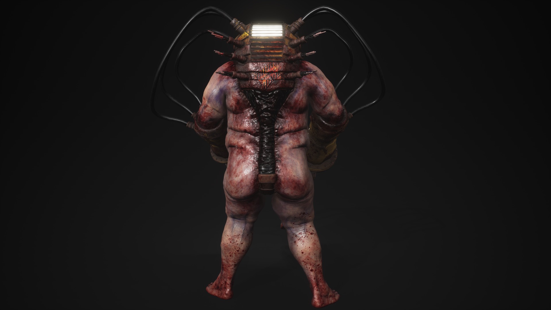 Sci-fi Cyber Victim 6 Low-poly 3D model_8