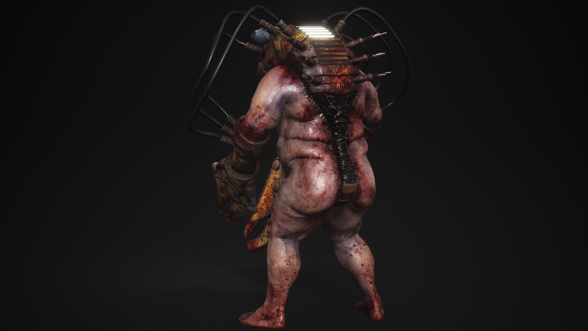 Sci-fi Cyber Victim 6 Low-poly 3D model_9