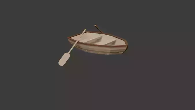 low poly boat