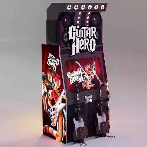 Game Machine Guitar hero Low-poly 3D model