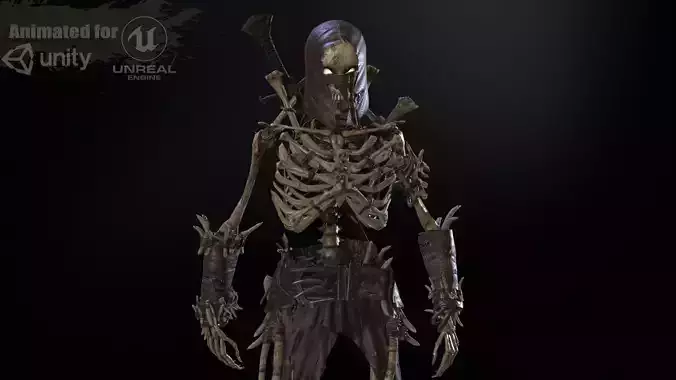 Skeleton5  Low-poly 3D model