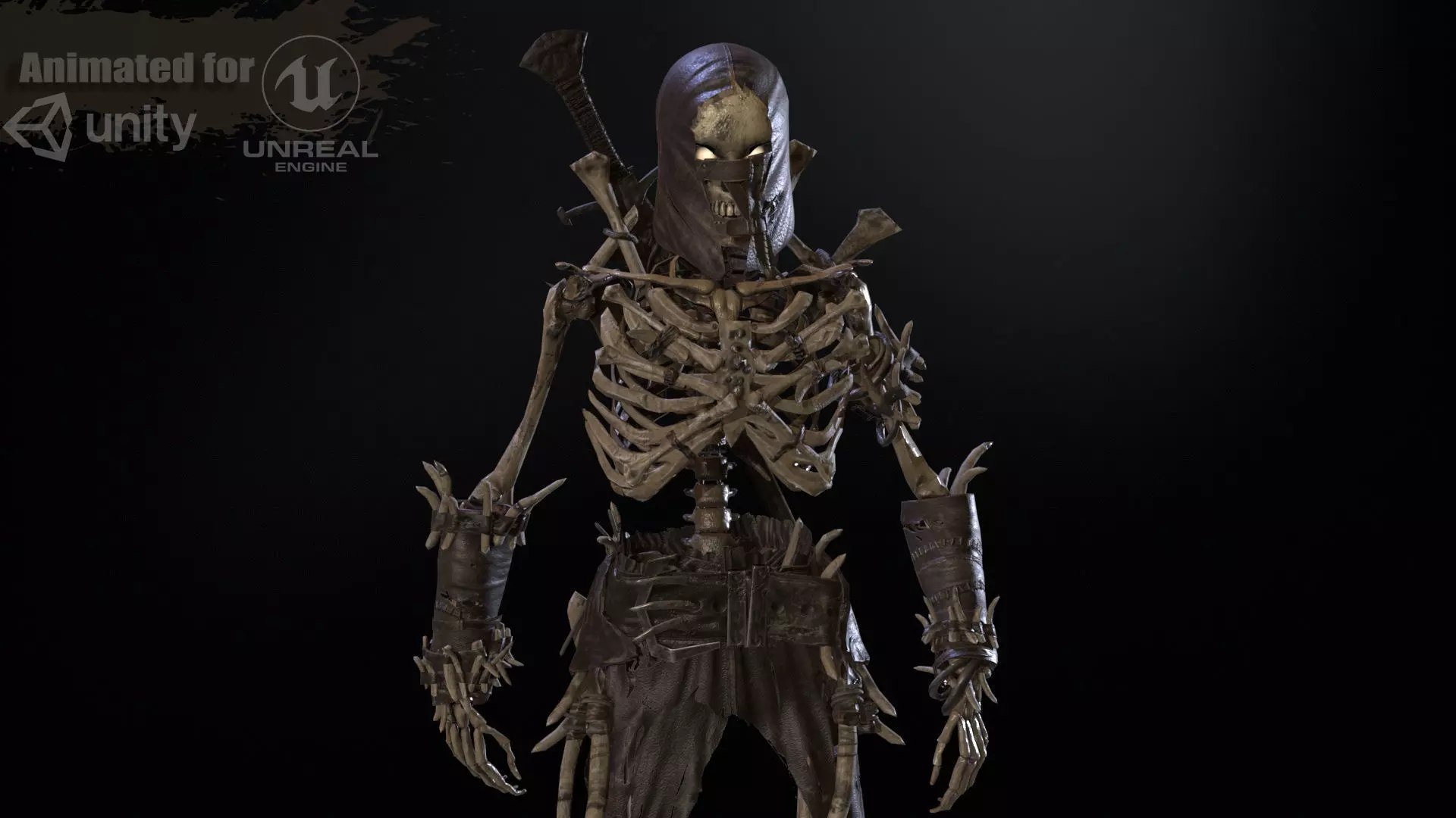 Skeleton5  Low-poly 3D model_0