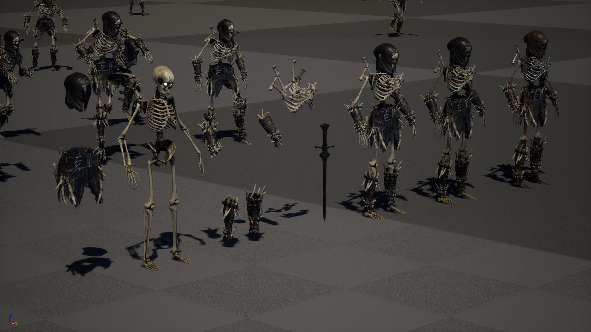 Skeleton5  Low-poly 3D model_30
