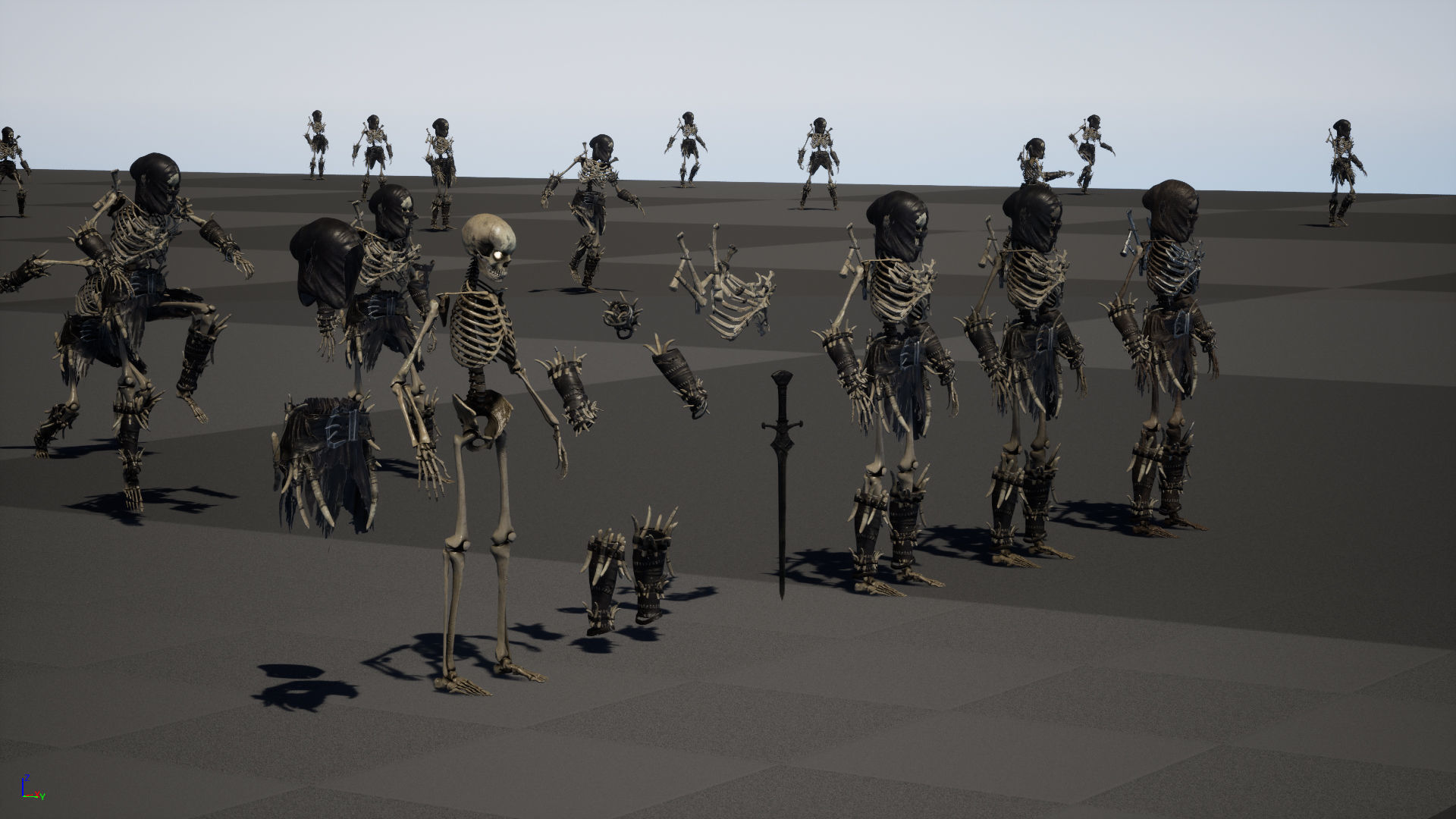 Skeleton5  Low-poly 3D model_25