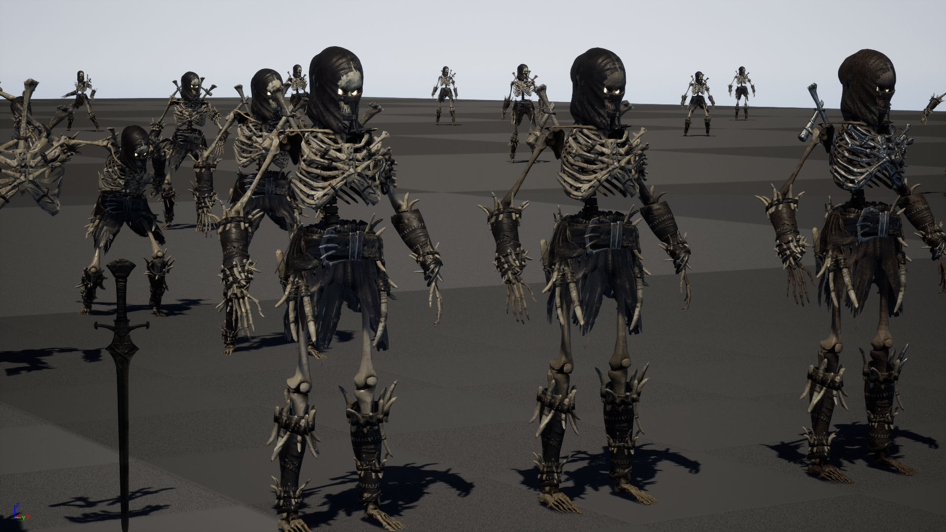 Skeleton5  Low-poly 3D model_26