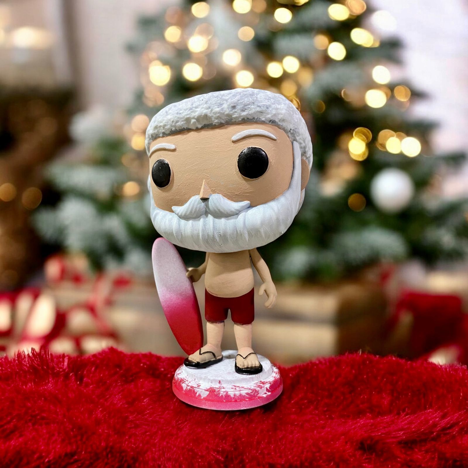  Funko pop santa claus surfer 3D print model_1