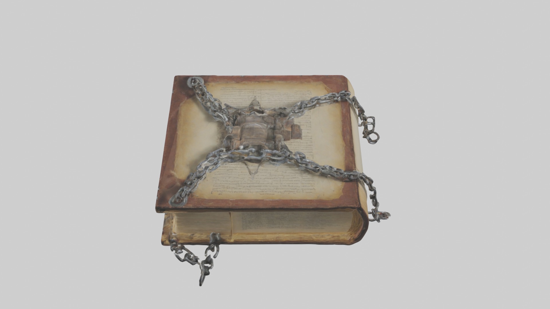 Chainedbook Model 1 Low-poly 3D model_9