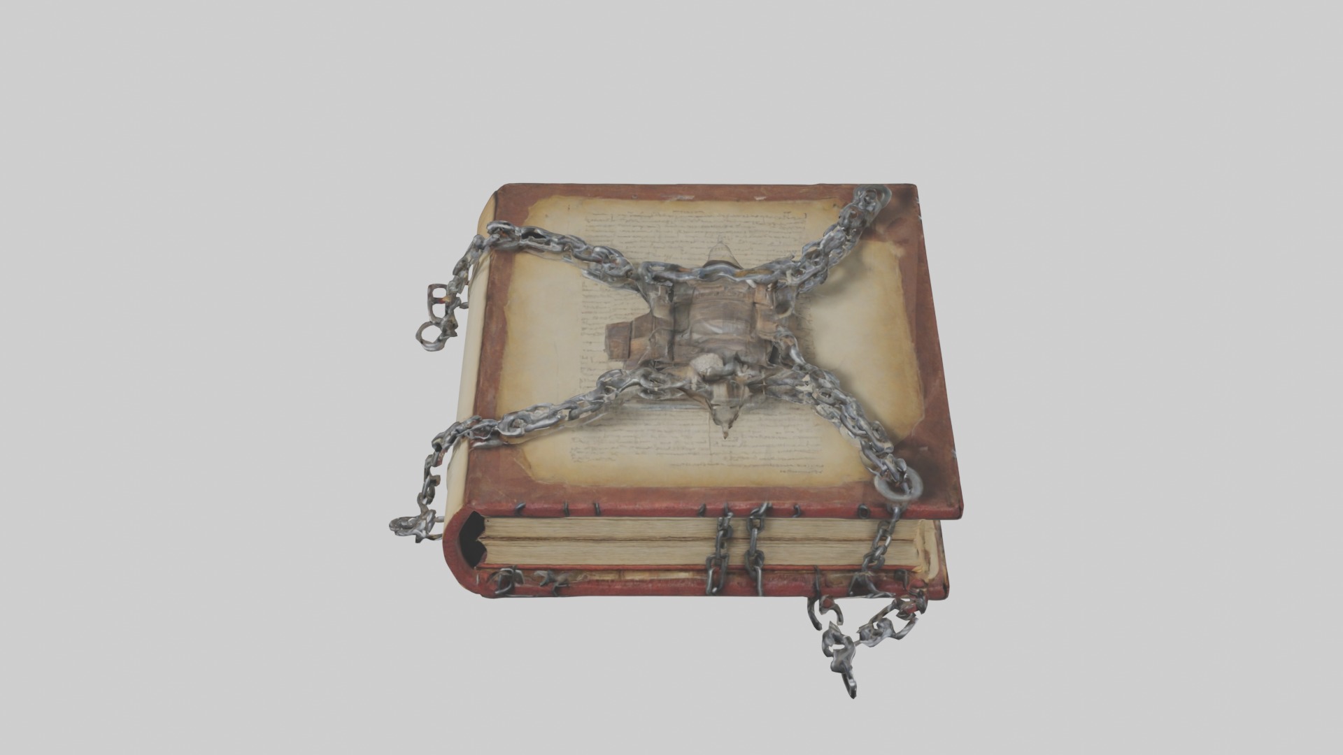 Chainedbook Model 1 Low-poly 3D model_10