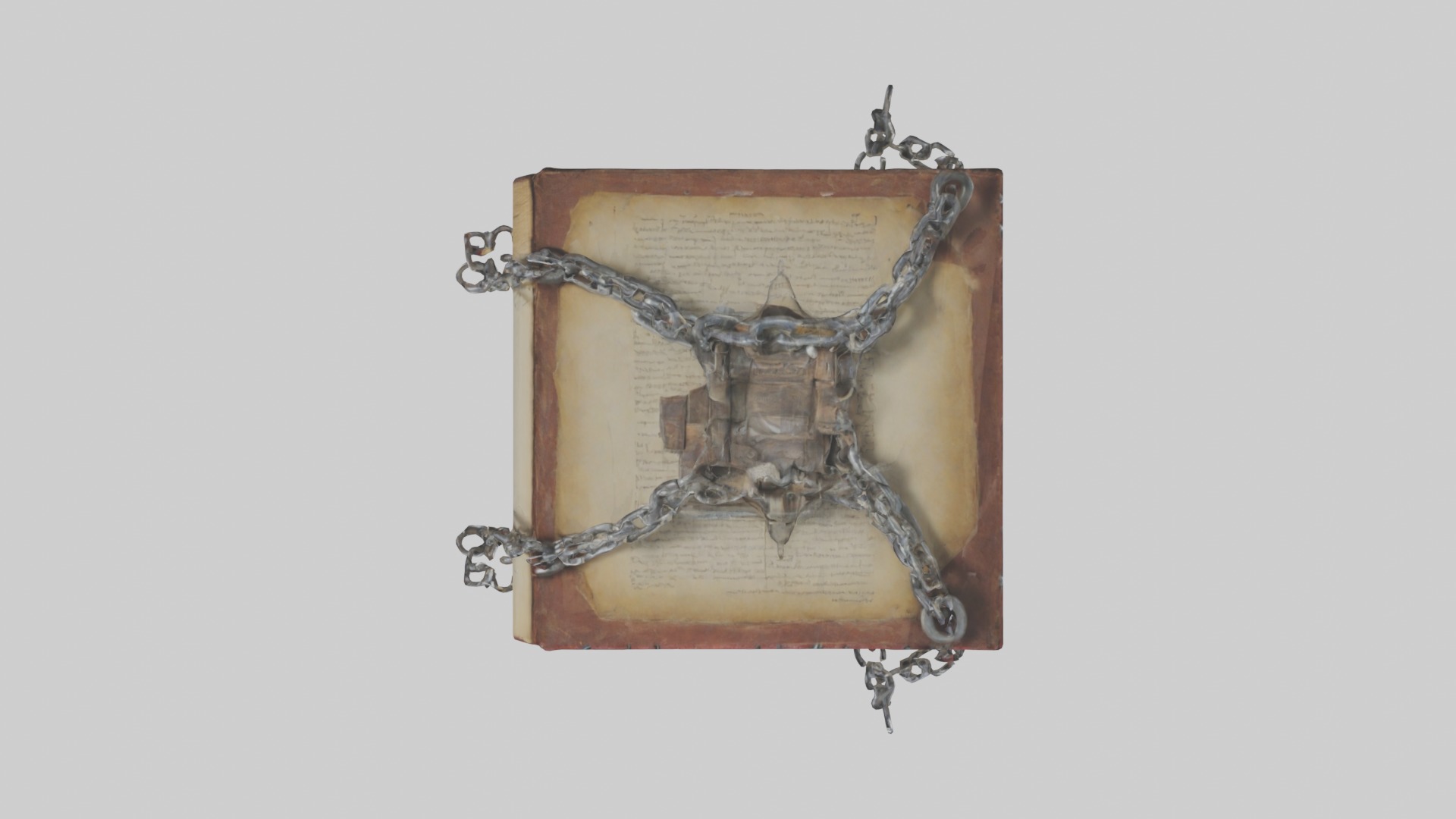 Chainedbook Model 1 Low-poly 3D model_8