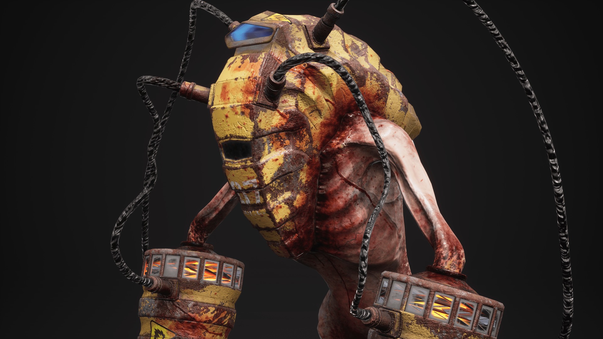 Sci-fi Cyber Victim 7 Low-poly 3D model_4