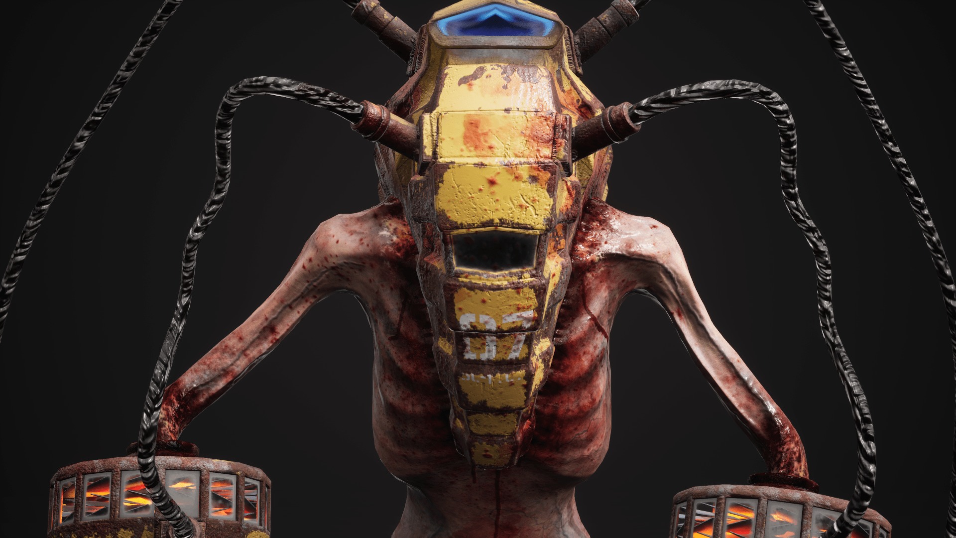 Sci-fi Cyber Victim 7 Low-poly 3D model_2