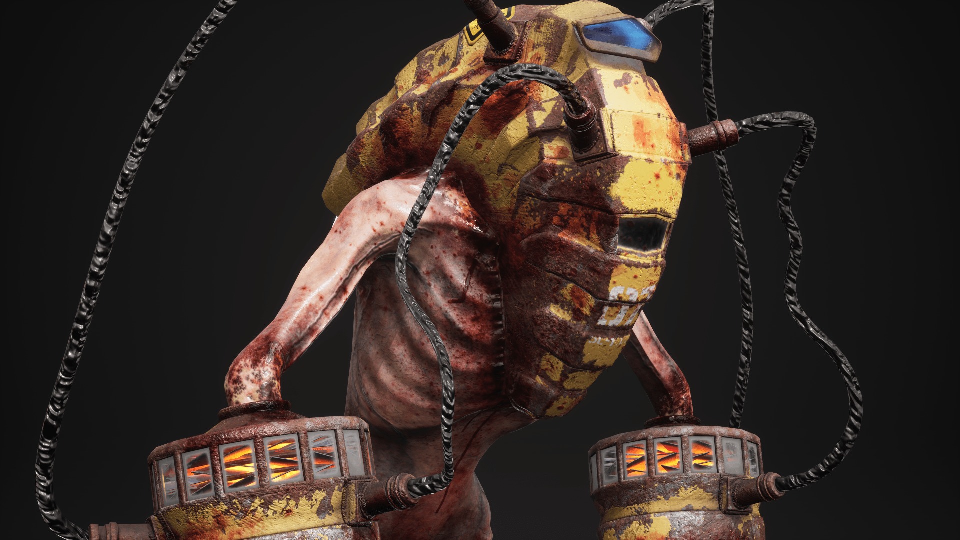 Sci-fi Cyber Victim 7 Low-poly 3D model_6