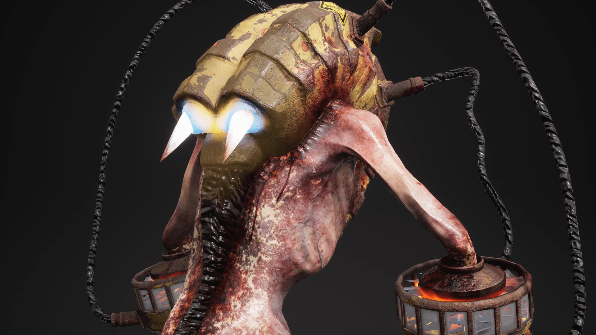 Sci-fi Cyber Victim 7 Low-poly 3D model_8