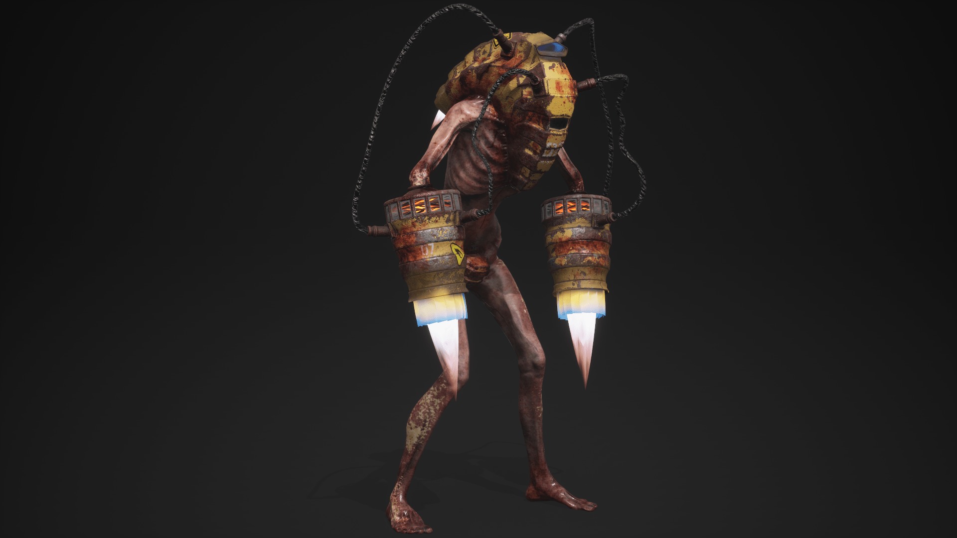 Sci-fi Cyber Victim 7 Low-poly 3D model_5