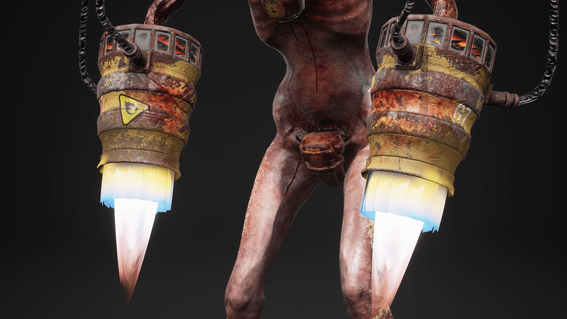 Sci-fi Cyber Victim 7 Low-poly 3D model_13