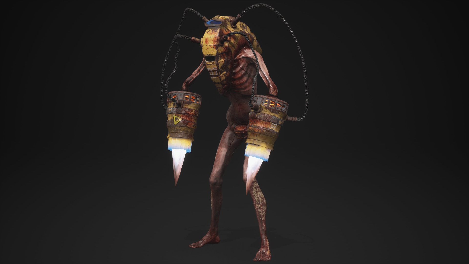 Sci-fi Cyber Victim 7 Low-poly 3D model_3