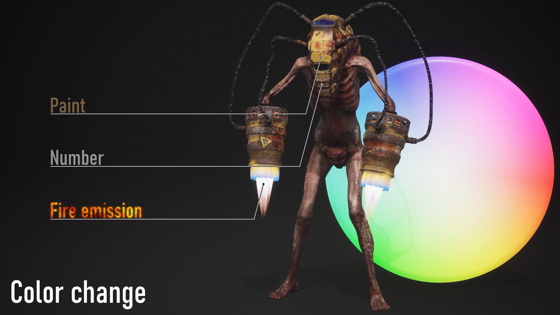 Sci-fi Cyber Victim 7 Low-poly 3D model_24