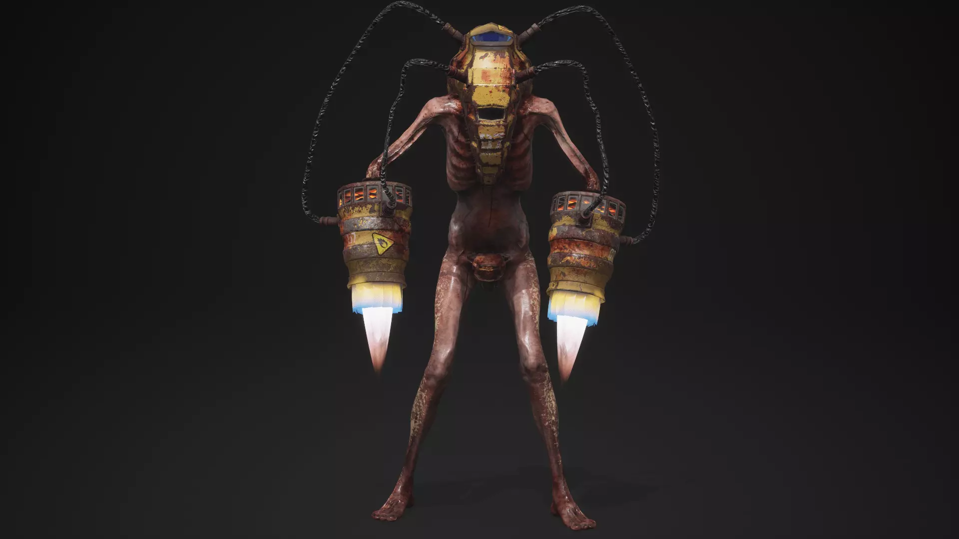 Sci-fi Cyber Victim 7 Low-poly 3D model_0