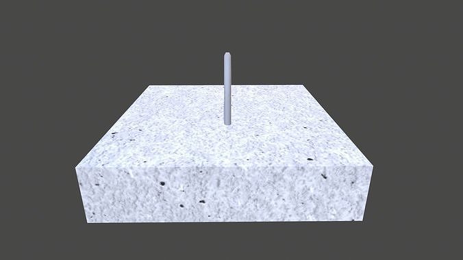 Stone Cap Low-poly 3D model