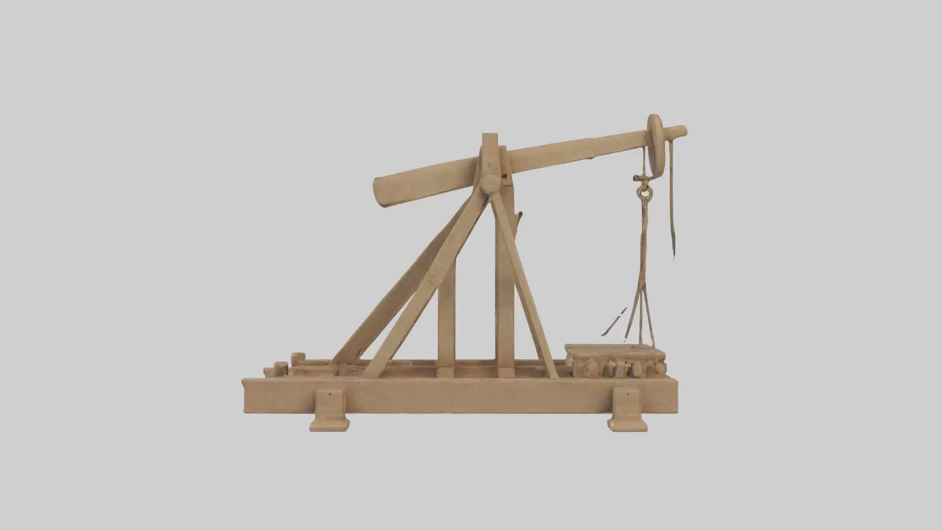 Catapult Model 1 Low-poly 3D model_0