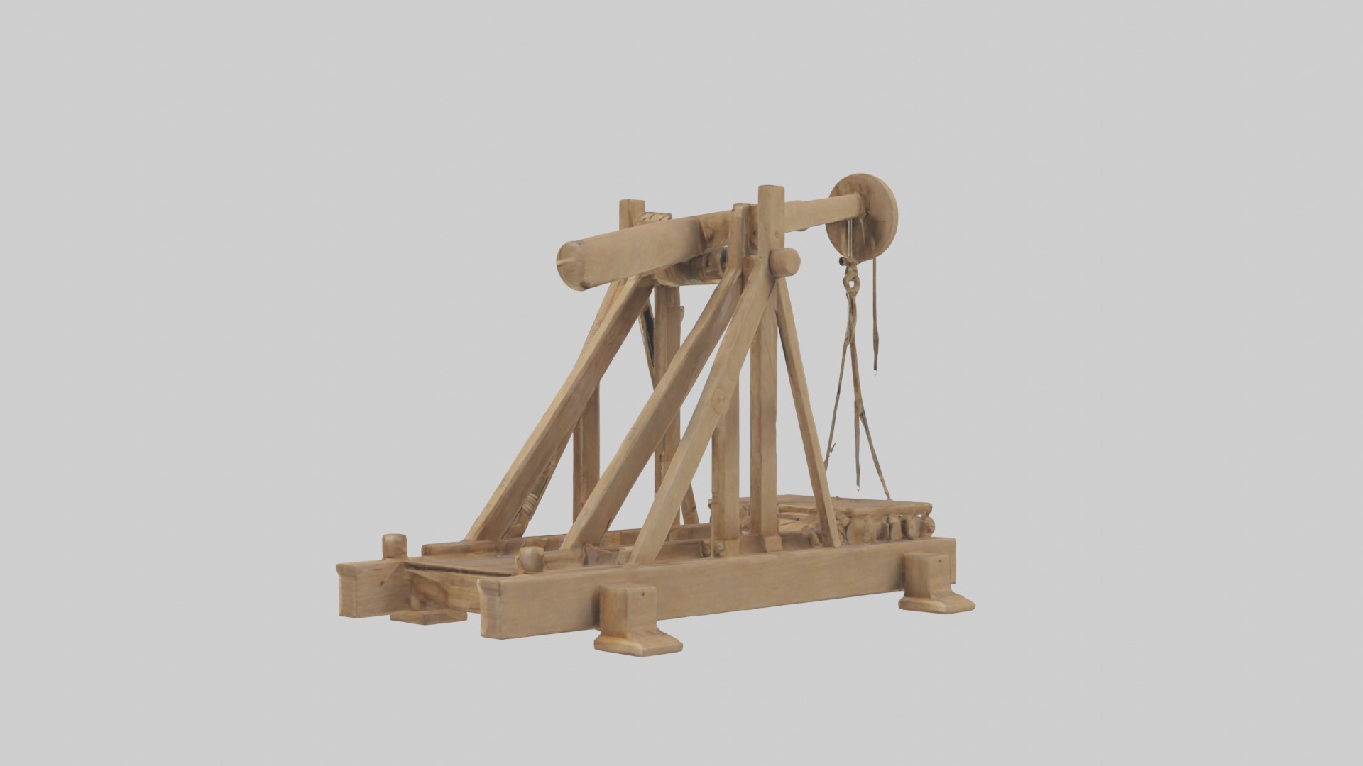 Catapult Model 1 Low-poly 3D model_1