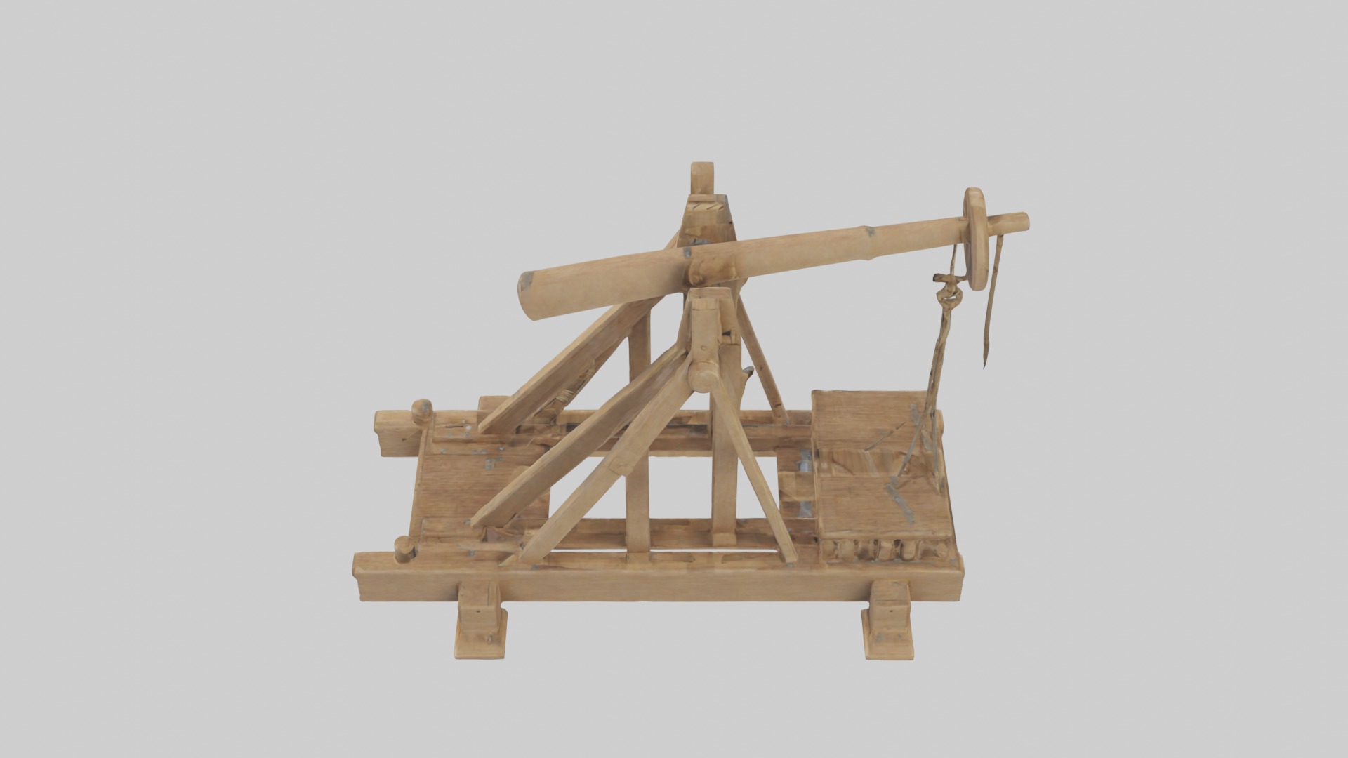 Catapult Model 1 Low-poly 3D model_9