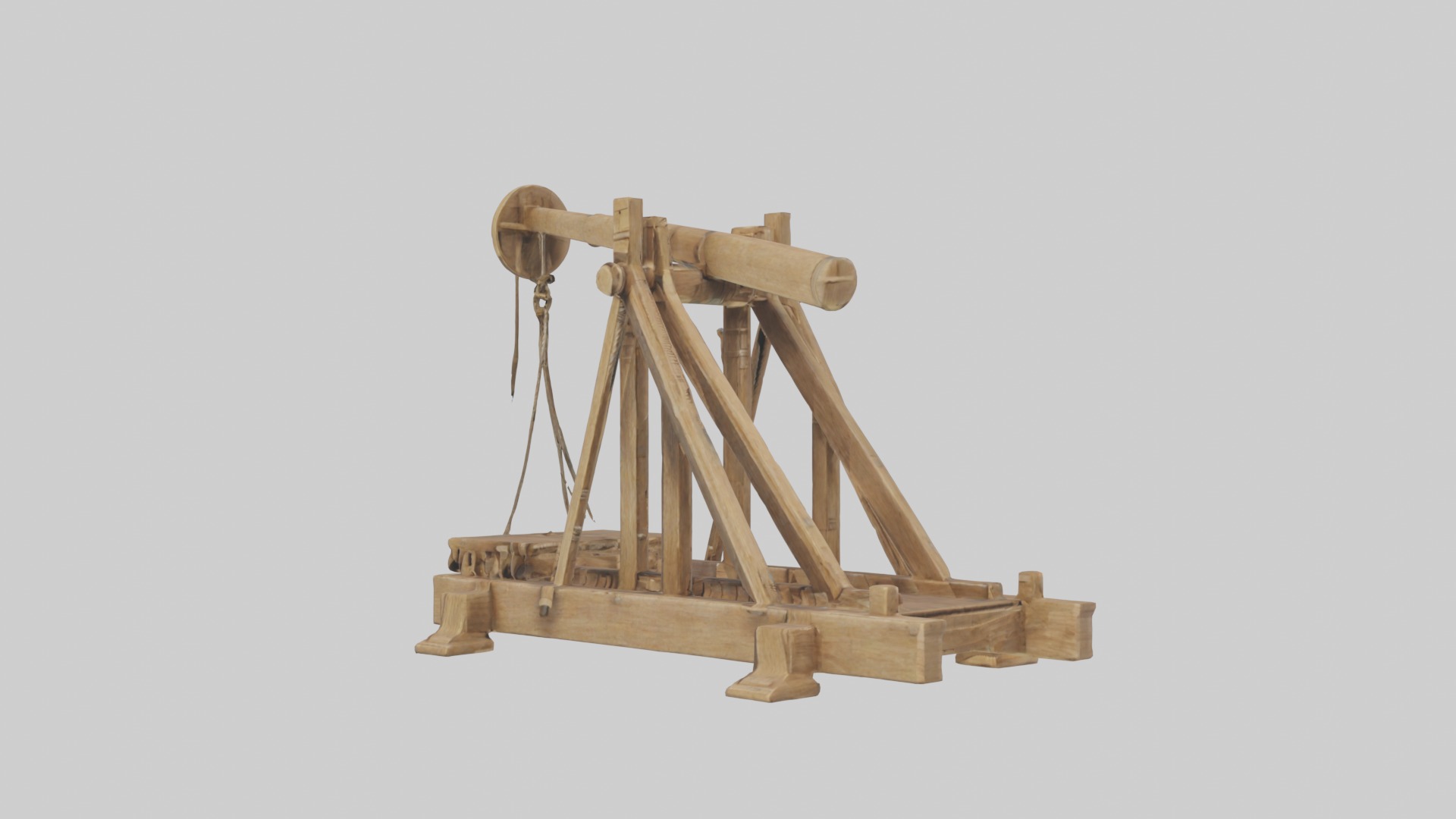 Catapult Model 1 Low-poly 3D model_4