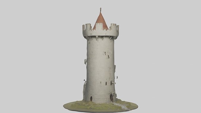 Castletower Model 1 Low-poly 3D model 2