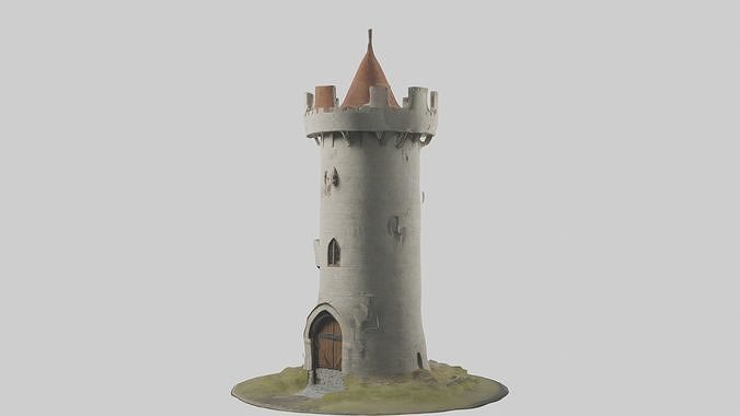 Castletower Model 1 Low-poly 3D model 5
